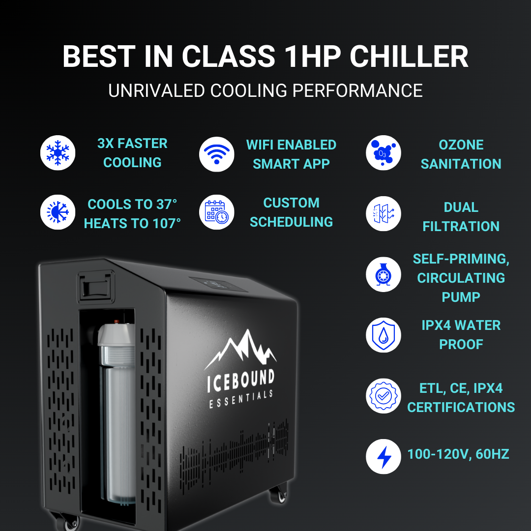 Endeavor XL Cold Plunge Bundle | Spacious Tub + 1HP Chiller
