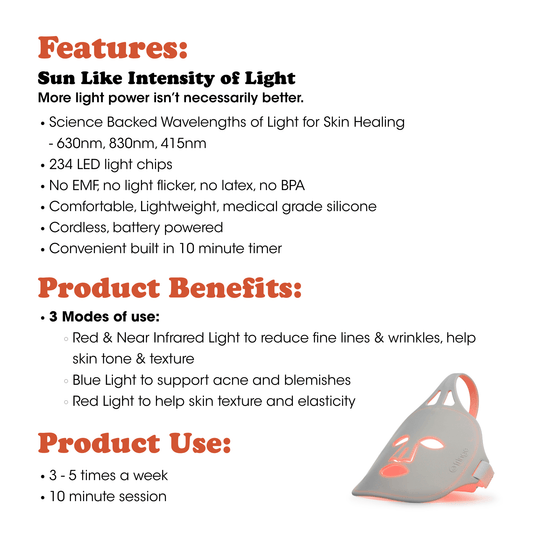 Red Light Therapy Face Mask