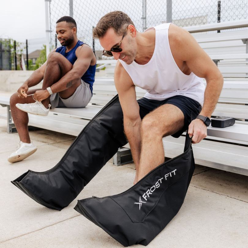 Athlete using Recovery Wraps