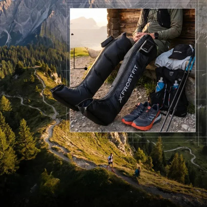 Athlete using wireless compression boots