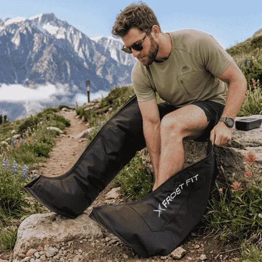 Hiker using Recovery Wraps
